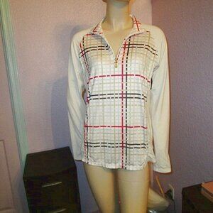 SanSoleil SOLTEK ICE 1/4 Zip Size M SUN SHIRT Pullover UPF 50 Tennis GOLF Top